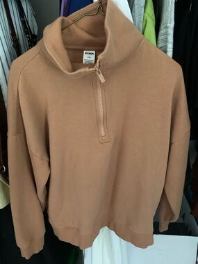 PINK Brown Sweater 1/4 Zip